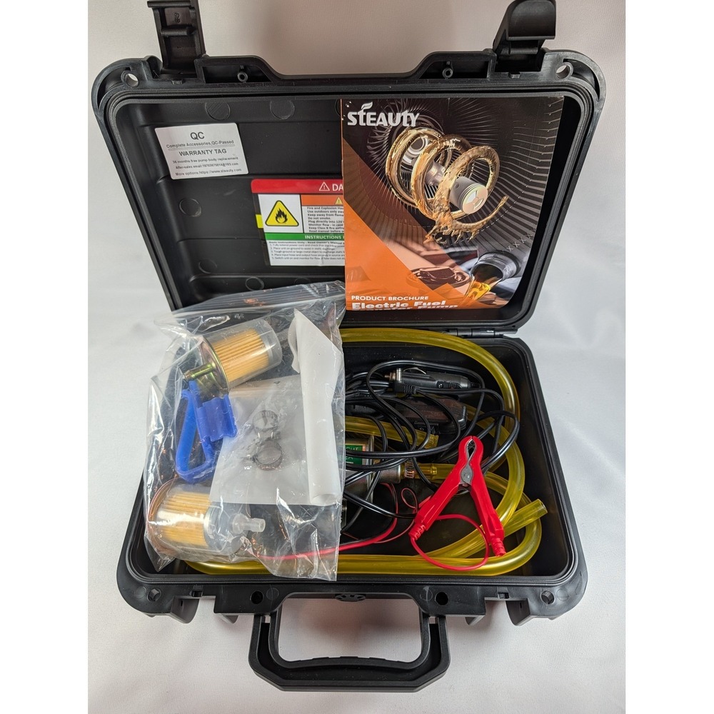 Steauty 12V Electric Fuel Transfer Pump Kit Portable with Case 30GPH - Picture 3 of 3
